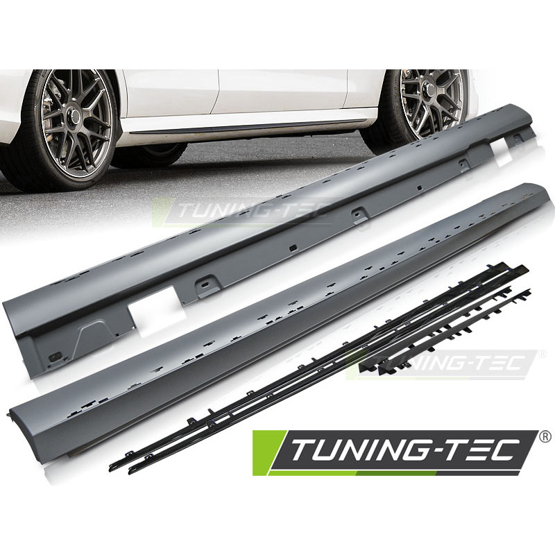Minigonne Laterali Nero Lucido Nero per Mercedes-Benz Classe e W213 2016-2023 (Cod. TT-PGME14)