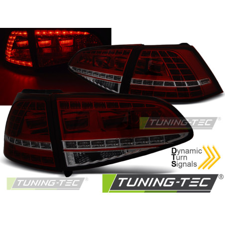 Fanali Posteriori LED Rosso Fumé per Volkswagen Golf 7 2013-2017 (Cod. TT-LDVWM4)