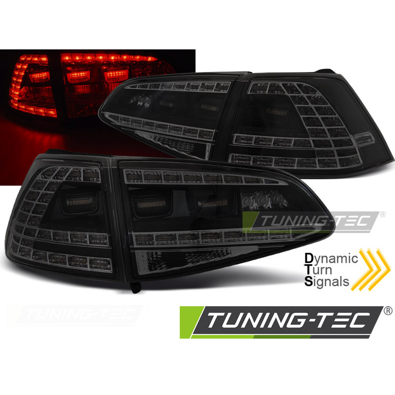 Fanali Posteriori LED Nero per Volkswagen Golf 7 2013-2017 (Cod. TT-LDVWM7)