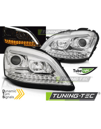 Fari Anteriori Cromato per Mercedes-Benz W164 Ml Classe M 2005-2007 (Cod. TT-LPMEC9)