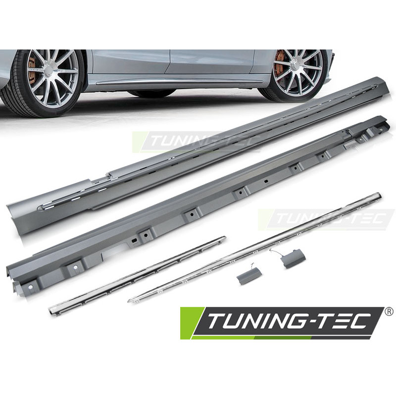Minigonne Laterali Cromato per Mercedes-Benz S-klasa W222 Long Version 2013-2018 (Cod. TT-PGME13)