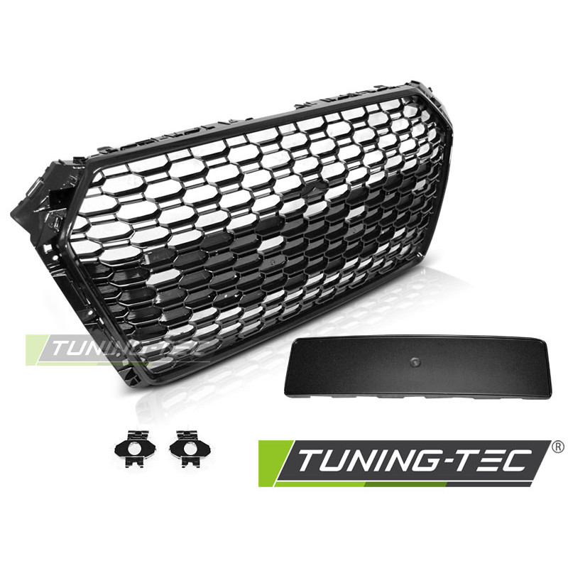 Griglia Frontale Nero Lucido Nero per Audi A4 B9 2015-2019 (Cod. TT-GRAU73)