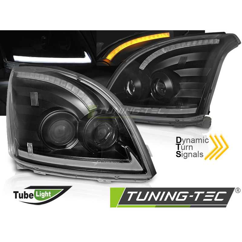 Fanali Posteriori LED Nero per Toyota Land Cruiser 120 Seq 2003-2009 (Cod. TT-LPTO38)