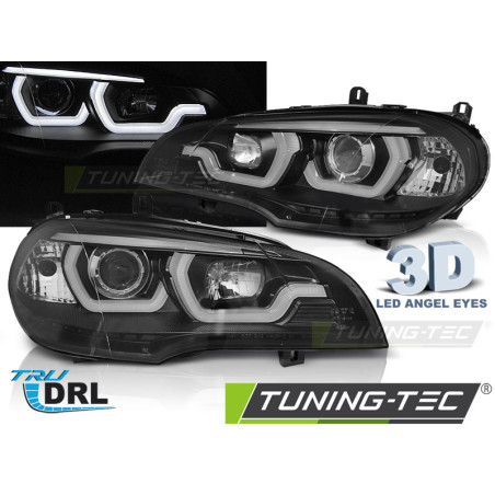 Fari Anteriori Luci Diurne DRL Nero per BMW X5 E70 2007-2013 (Cod. TT-LPBMG9)