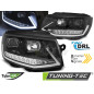 Fari Anteriori Luci Diurne DRL Cromato Nero per Volkswagen Transporter T6 2015-2019 (Cod. TT-LPVWR9)
