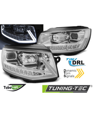 Fari Anteriori Luci Diurne DRL Cromato per Volkswagen Transporter T6 2015-2019 (Cod. TT-LPVWR8)