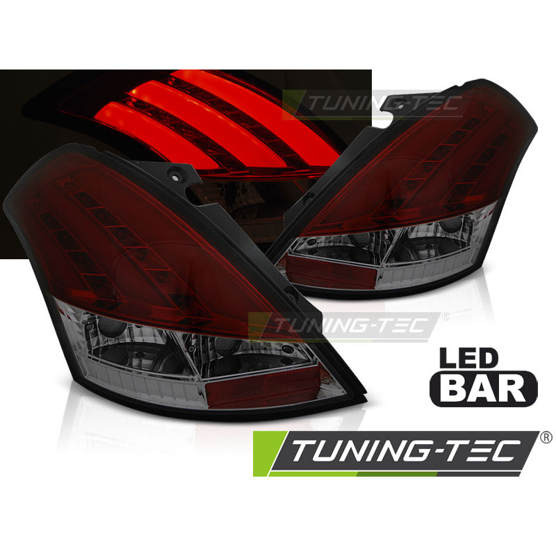 Fanali Posteriori LED Rosso Fumé per Suzuki Swift V 2010-2017 (Cod. TT-LDSI16) Fanali Posteriori LED Rosso Fumé per Suzuki Swift V 2010-2017 (Cod. TT-LDSI16)
