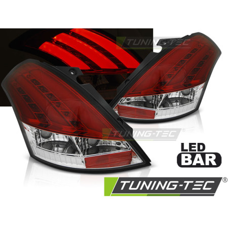 Fanali Posteriori LED Rosso/bianco per Suzuki Swift V 2010-2017 (Cod. TT-LDSI15)