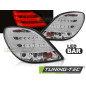 Fanali Posteriori LED Cromato per Peugeot 207 3D/5D 05/2006-06/2009 (Cod. TT-LDPE23)