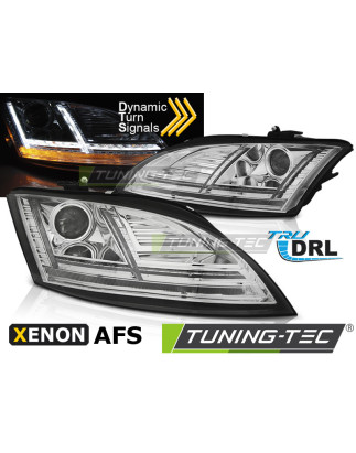 Fari Anteriori Luci Diurne DRL LED Cromato per Audi Tt 8JWITH Afs 2010-2014 (Cod. TT-LPAUF1)