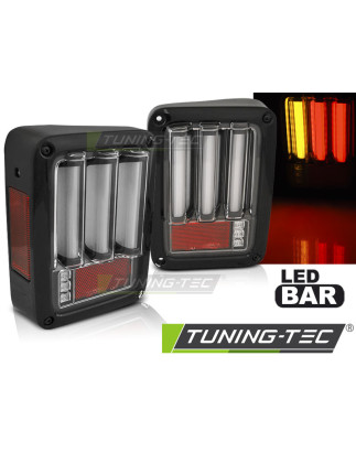 Fanali Posteriori LED Nero per Chrysler Jeep Wrangler Jk 2007-2018 (Cod. TT-LDCH20)