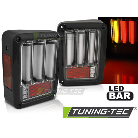 Fanali Posteriori LED Nero per Chrysler Jeep Wrangler Jk 2007-2018 (Cod. TT-LDCH20)