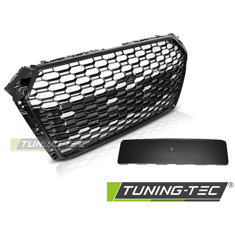 Griglia Frontale Nero Lucido Nero per Audi A4 B9 2015-2019 (Cod. TT-GRAU75)