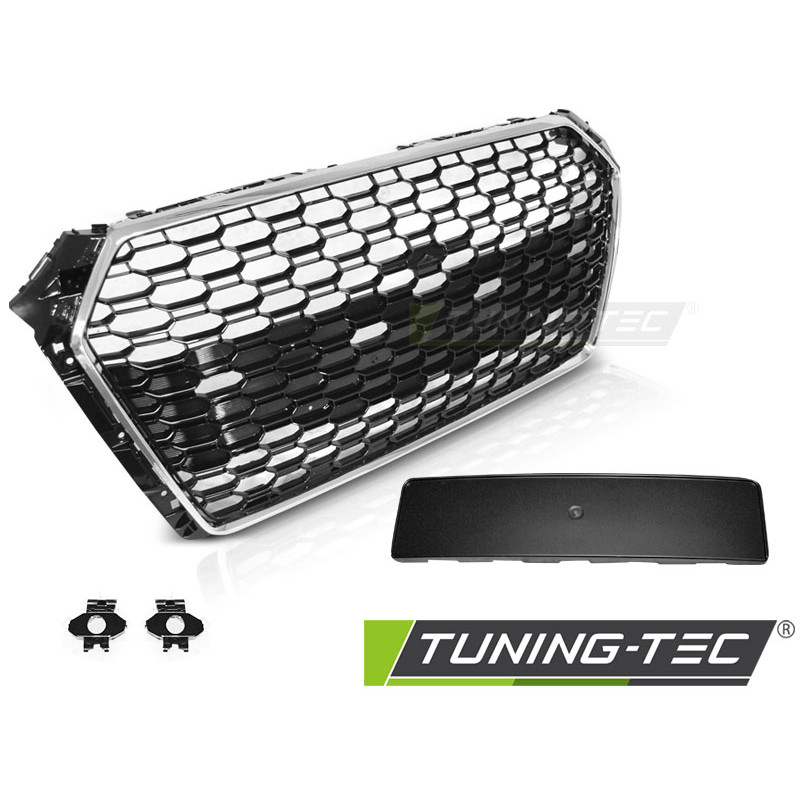 Griglia Frontale Cromato Nero per Audi A4 B9 2015-2019 (Cod. TT-GRAU74)