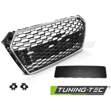 Griglia Frontale Cromato Nero per Audi A4 B9 2015-2019 (Cod. TT-GRAU74)