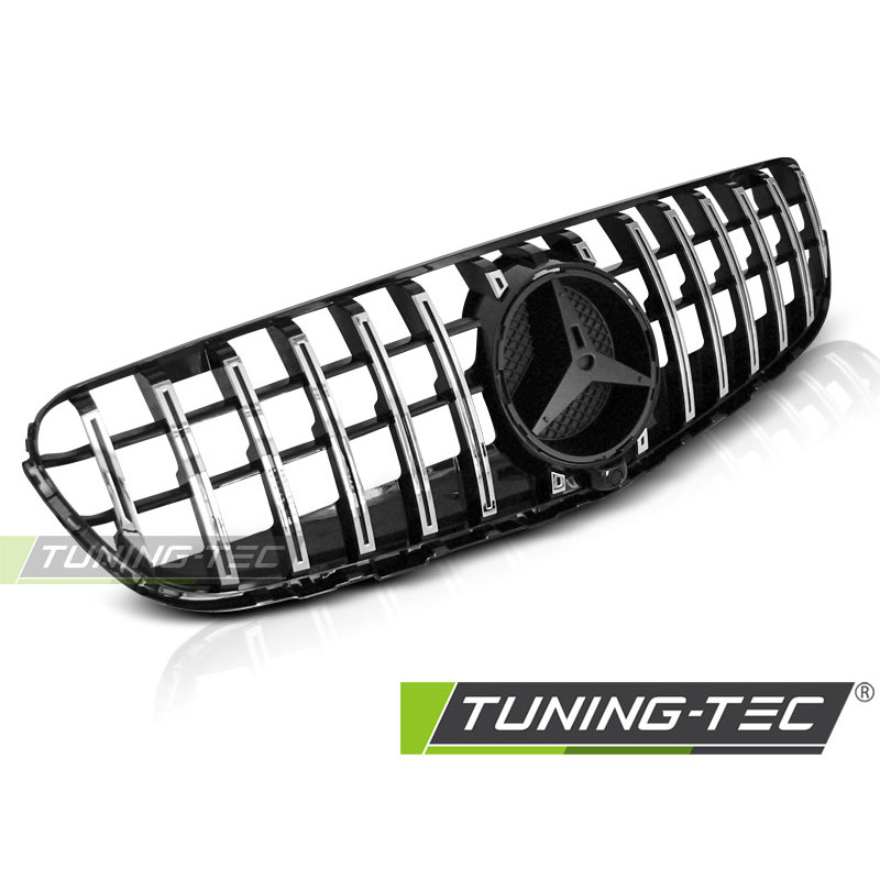 Griglia Frontale Nero Lucido Cromato Nero per Mercedes-Benz Glc W253 2015-2018 (Cod. TT-GRME46)
