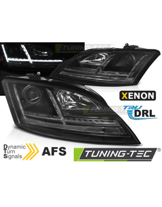 Fari Anteriori Luci Diurne DRL LED Nero per Audi Tt 8J With Afs 2006-2010 (Cod. TT-LPAUF0)