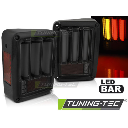 Fanali Posteriori LED Nero per Chrysler Jeep Wrangler Jk 2007-2018 (Cod. TT-LDCH21)