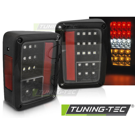 Fanali Posteriori LED Nero per Chrysler Jeep Wrangler Jk 2007-2018 (Cod. TT-LDCH23)