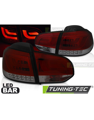 Fanali Posteriori LED Rosso Fumé per Volkswagen Golf 6 10/2008-2012 (Cod. TT-LDVWM9)