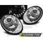 Fari Anteriori Luci Diurne Cromato per Volkswagen New Beetle 2006-2012 (Cod. TT-LPVWS1)