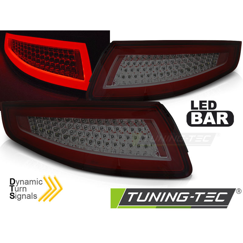 Fanali Posteriori LED Rosso Fumé per Porsche 911 997 2004-2009 (Cod. TT-LDPO27)