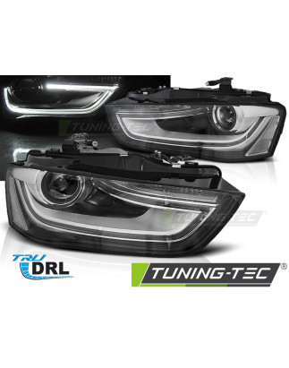 Fari Anteriori Luci Diurne DRL Nero per Audi A4 B8 2012-2015 (Cod. TT-LPAUE6)