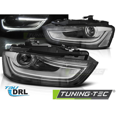 Fari Anteriori Luci Diurne DRL Nero per Audi A4 B8 2012-2015 (Cod. TT-LPAUE6)