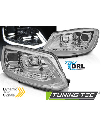 Fari Anteriori Luci Diurne DRL Cromato per Volkswagen Touran I 08/2010-2015 (Cod. TT-LPVWS3)