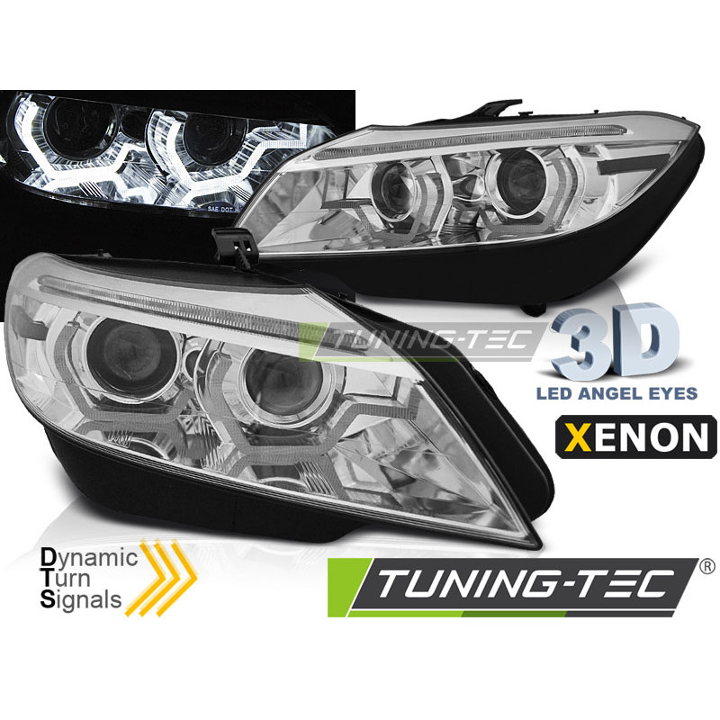 Fari Anteriori Luci Diurne DRL LED Cromato per BMW Z4 E89 2009-2013 (Cod. TT-LPBML3)