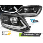 Fari Anteriori Luci Diurne DRL Nero per Volkswagen Touran I 08/2010-2015 (Cod. TT-LPVWS4)