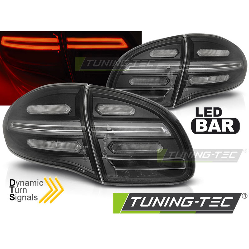 Fanali Posteriori LED Nero per Porsche Cayenne 2010-2015 (Cod. TT-LDPO32)