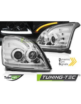 Fanali Posteriori LED Cromato per Toyota Land Cruiser 120 Seq 2003-2009 (Cod. TT-LPTO37)