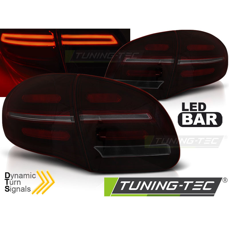 Fanali Posteriori LED Rosso Fumé per Porsche Cayenne 2010-2015 (Cod. TT-LDPO34)