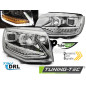 Fari Anteriori Luci Diurne DRL Cromato per Volkswagen Transporter T6 2015-2019 (Cod. TT-LPVWS7)