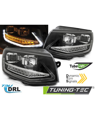 Fari Anteriori Luci Diurne DRL Nero per Volkswagen Transporter T6 2015-2019 (Cod. TT-LPVWS8)
