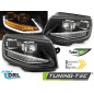 Fari Anteriori Luci Diurne DRL Nero per Volkswagen Transporter T6 2015-2019 (Cod. TT-LPVWS8)