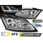 Fari Anteriori Luci Diurne DRL LED Cromato per Audi Tt 8J With Afs 2006-2010 (Cod. TT-LPAUE9)