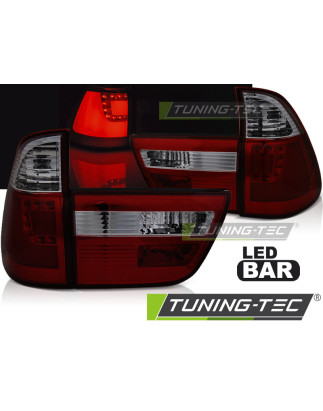 Fanali Posteriori LED Rosso Fumé per BMW X5 E53 09/1999-10/2003 (Cod. TT-LDBMI7)