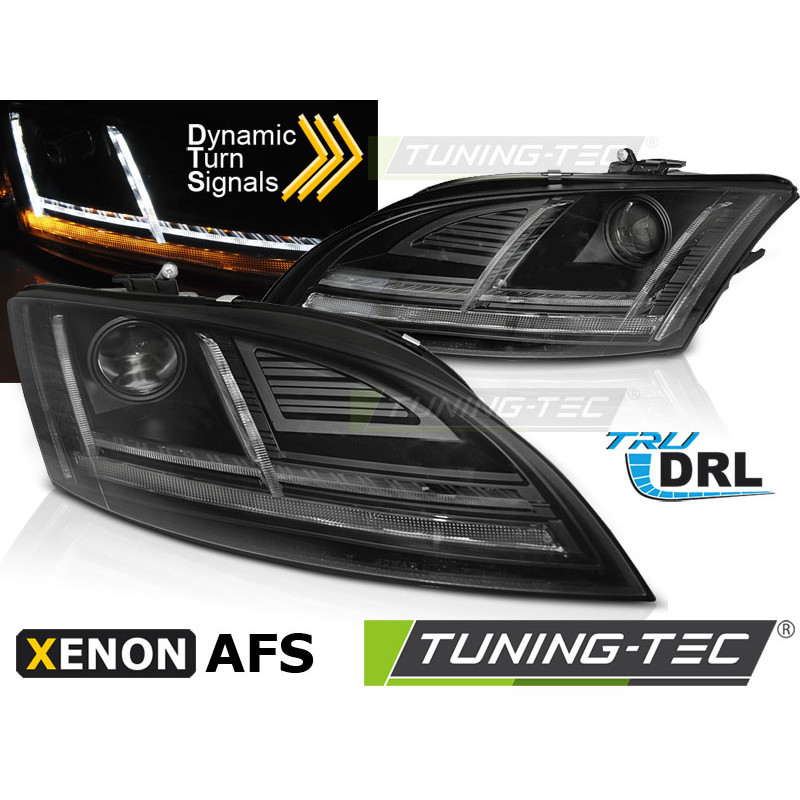 Fari Anteriori Luci Diurne DRL LED Nero per Audi Tt 8J With Afs 2010-2014 (Cod. TT-LPAUF2)