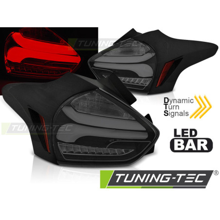 Fanali Posteriori LED Nero per Ford Focus 3 Seq 2015-2018 (Cod. TT-LDFO68)