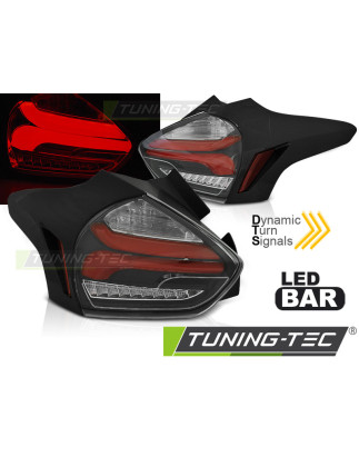Fanali Posteriori LED Nero per Ford Focus 3 Seq 2015-2018 (Cod. TT-LDFO69)