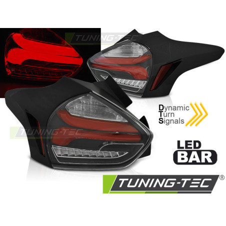 Fanali Posteriori LED Nero per Ford Focus 3 Seq 2015-2018 (Cod. TT-LDFO69)