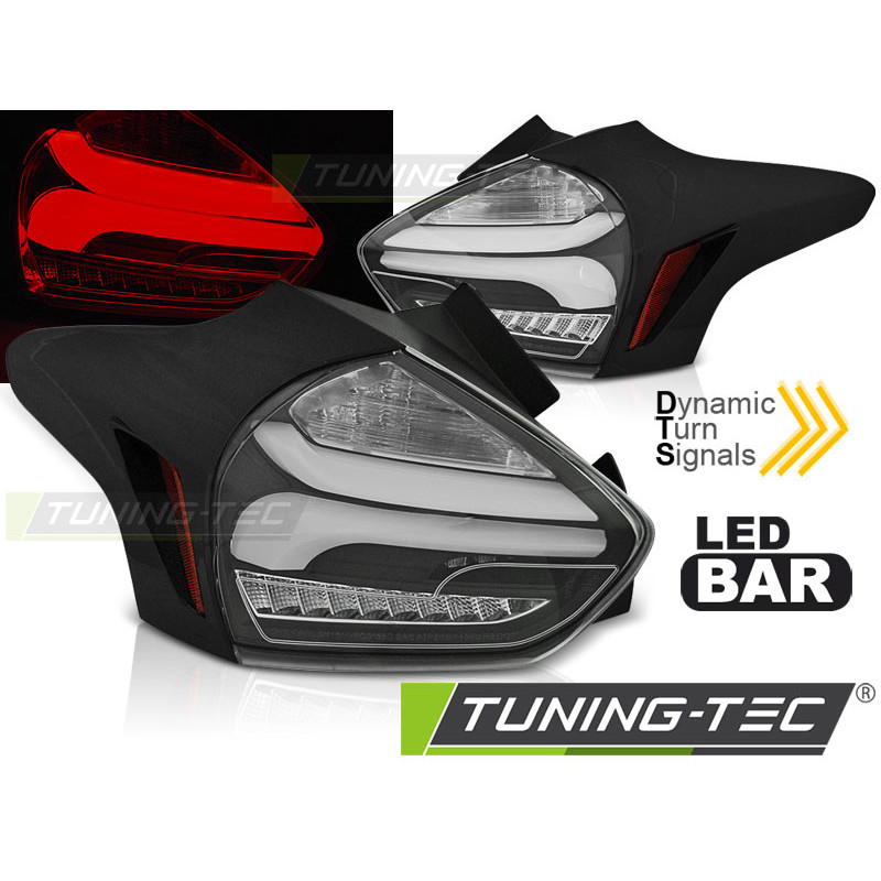 Fanali Posteriori LED Nero per Ford Focus 3 Seq 2015-2018 (Cod. TT-LDFO67)