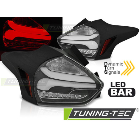 Fanali Posteriori LED Nero per Ford Focus 3 Seq 2015-2018 (Cod. TT-LDFO67)