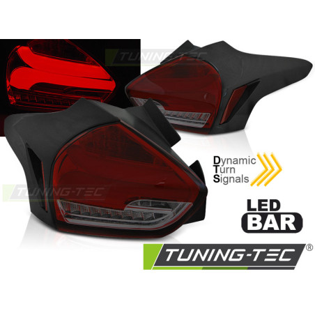 Fanali Posteriori LED Rosso Fumé per Ford Focus 3 Seq 2015-2018 (Cod. TT-LDFO65)