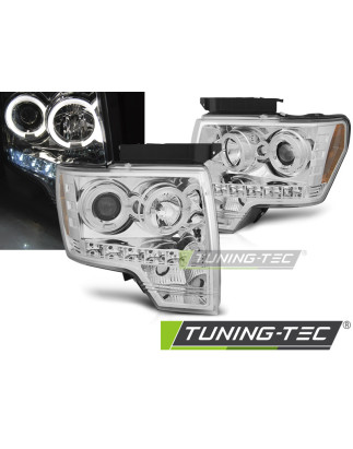 Fari Anteriori Angel Eyes per Ford F150 Mk12 2008-2014 (Cod. TT-LPFO85)