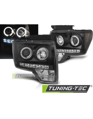 Fari Anteriori Angel Eyes per Ford F150 Mk12 2008-2014 (Cod. TT-LPFO86)