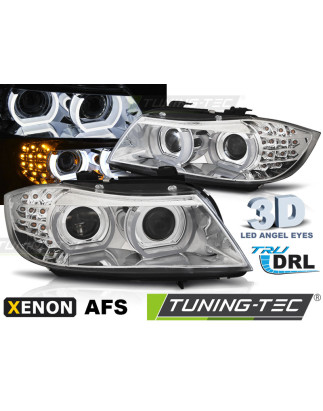 Fari Anteriori Luci Diurne DRL LED Cromato per BMW E90/E91 2009-2011 (Cod. TT-LPBMM9)