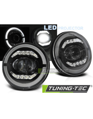Fanali Posteriori LED Nero per Chrysler Jeep Wrangler Tj/lj/jk Eye 1996-2018 (Cod. TT-LPCH28)